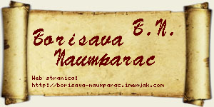 Borisava Naumparac vizit kartica